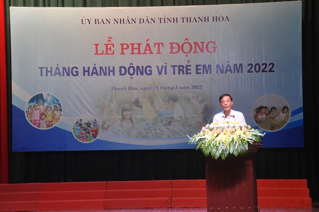 Ông Đầu Thanh Tùng – Phó Chủ tịch UBND tỉnh Thanh Hóa phát biểu tại lễ phát động.