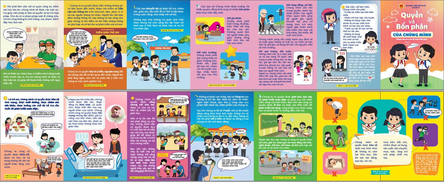 Tờ gấp: Quyền và bổn phận của trẻ em (Tiêu học)